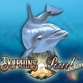 Dolphins Pearl Deluxe slot logo by Novomatic at Vicibet Casino